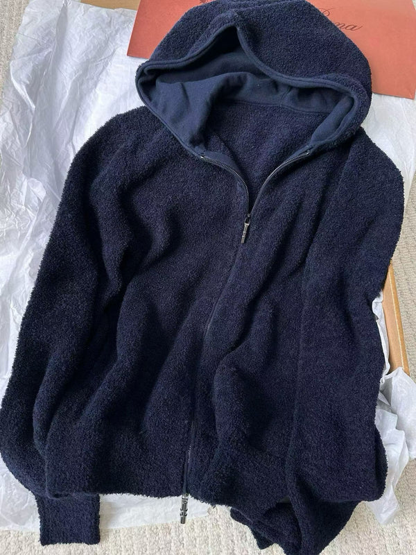 Terry Yarn Hooded Jacket